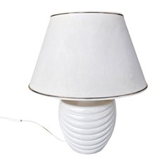 Duża lampa stołowa z abażurowym kloszem Maison Le Dauphin Francja lata 70. - Miniaturka zdjęcia nr 5