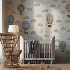 Naklejki Na Ścianę Dla Dzieci Balony 120x60 Gwiazdy Księżyce ZESTAW - Miniaturka zdjęcia nr 5