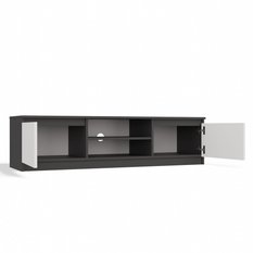 Szafka RTV Malwa 36x140x40 cm do salonu stolik pod telewizor antracyt biały - Miniaturka zdjęcia nr 6