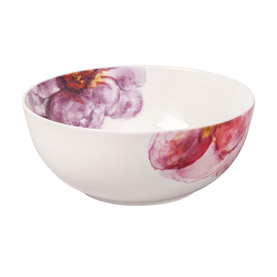 Miska 23 cm  1,75 L Rose Garden Villeroy & Boch biała ze wzorem do jadalni