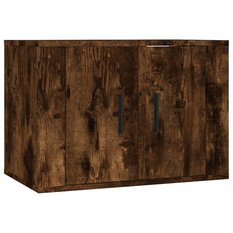 Zestaw szafek RTV 57x34,5x40 cm stojące 3-częściowe przydymiony dąb do salonu - Miniaturka zdjęcia nr 4