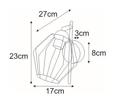 Kinkiet K-3772 BENET 17x23x27 cm do salonu lub pokoju czarny nr. 2