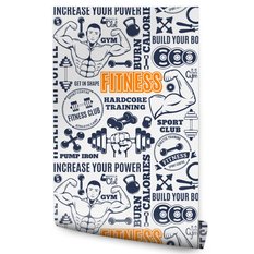 Tapeta Ścienna SIŁOWNIA Trening Fitness Napisy  - Miniaturka zdjęcia nr 1