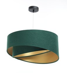 Lampa 45 cm do salonu sypialni wisząca asymetryczna zielona - Miniaturka zdjęcia nr 4