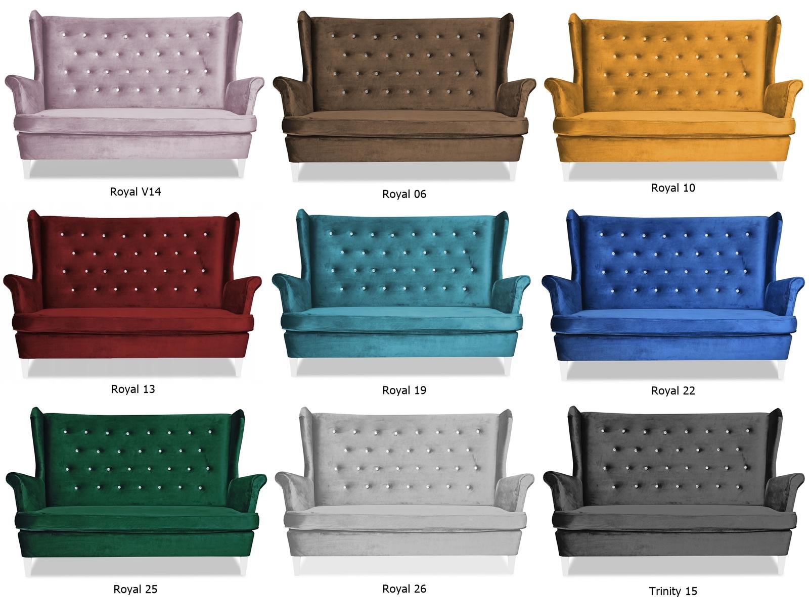 Sofa kanapa INDYGO KOBALT chabrowy aksamit VELVET nr. 7