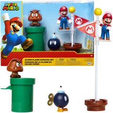 FIGURKI MARIO + GOOMBA + BOB-OMB SUPER MARIO JAKKS PACIFIC ACORN PLAINS DIORAMA SET  - Miniaturka zdjęcia nr 1