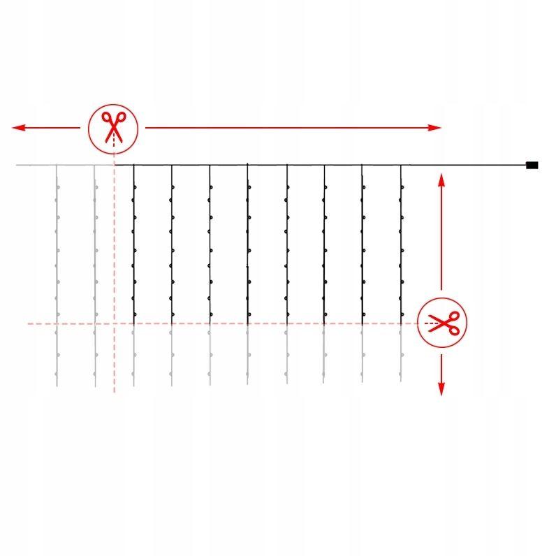 Girlanda ogrodowa 3x3m kurtyna świetlna lamki led do ogrodu  nr. 7