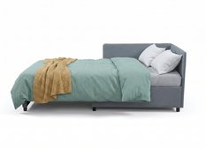 Sofa rozkładana dziecięca Viluś 106x75x80 cm narożnik jednoosobowy do pokoju z funkcją spania i przechowywania dla dzieci szary - Miniaturka zdjęcia nr 3