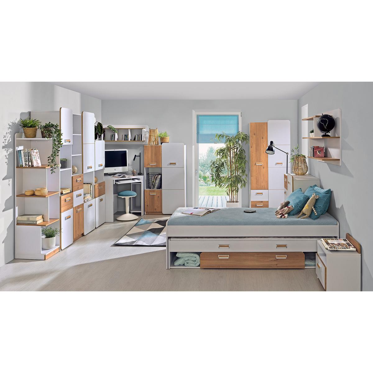 Szafka wisząca 96,2x22x40 cm Lorento biały brylantowy dąb nash do pokoju nr. 7