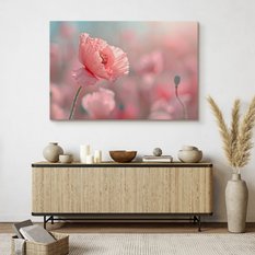 Obraz Na Płótnie Różowe Maki Na Łące Natura 120x80 Polna Przyroda - Miniaturka zdjęcia nr 7