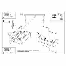 Kinkiet FENIKS 1 biały 30x12x43cm E27 biały nowoczesny do salonu - Miniaturka zdjęcia nr 5