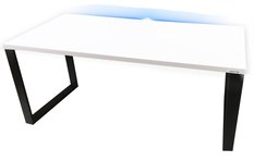 Biurko gamingowe model 1 Low 160x71x80 cm LOFT biały LED RGB blat 3,6 cm - Miniaturka zdjęcia nr 3