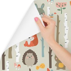 Tapeta dla dzieci – Słodkie leśne zwierzątka  - Miniaturka zdjęcia nr 3