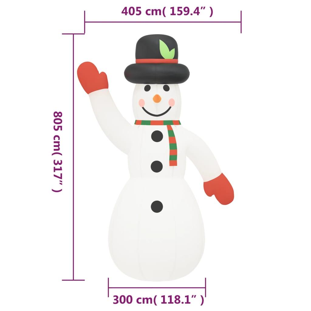 Nadmuchiwany bałwan z oświetleniem LED, 805 cm nr. 12