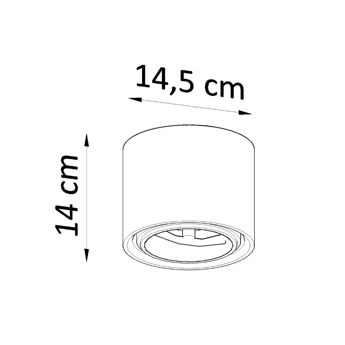 Plafon ceramiczny KALU 14x14.5x14.5cm nowoczesna lampa GU10/ES111 do salonu  nr. 4