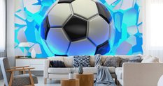 Fototapeta Dla Chłopca Piłka NOŻNA 3D 450x300 Dekoracja Łatwa w Czyszczeniu - Miniaturka zdjęcia nr 8