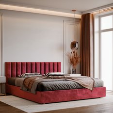  Panele tapicerowane 100x20 cm na ścianę magic velvet bordowy - Miniaturka zdjęcia nr 5