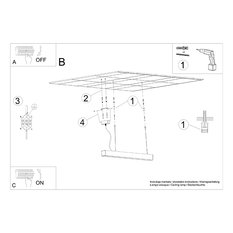 Lampa wisząca PINNE 200 szara 4000K 150x6x200cm nowoczesna LED do salonu - Miniaturka zdjęcia nr 9