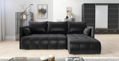 Narożnik Nessa 88x218x152 cm do salonu kronos czarny - Miniaturka zdjęcia nr 4