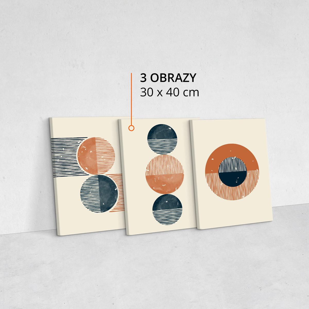 Obrazy Na Ścianę Set Abstrakcja Styl Boho Figury Geometryczne 90x40cm nr. 10