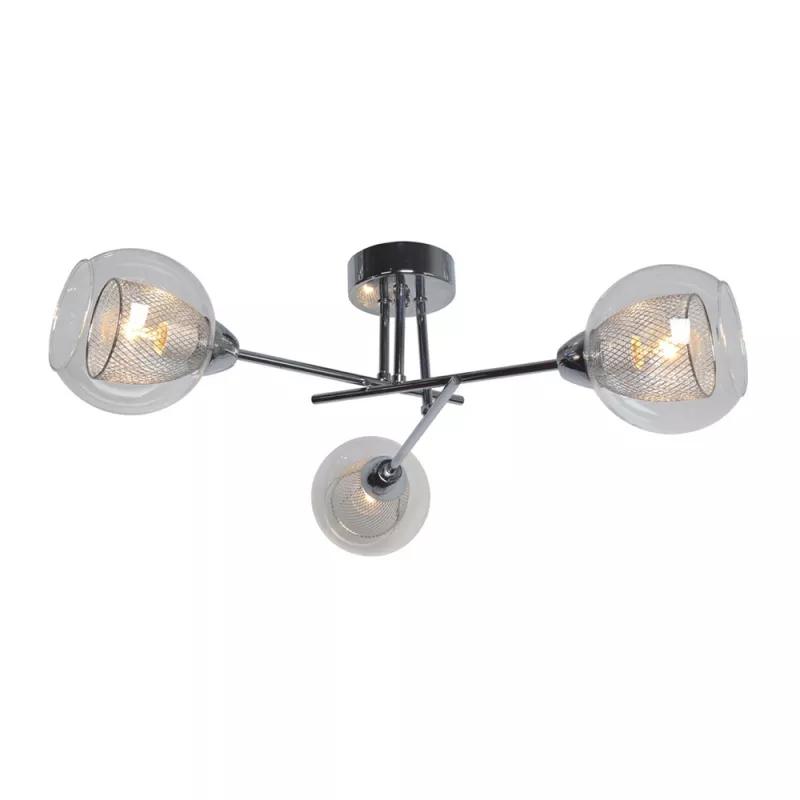 Lampa sufitowa K-JSL-1302/3 FONS 59x21x59 cm do salonu lub pokoju chrom