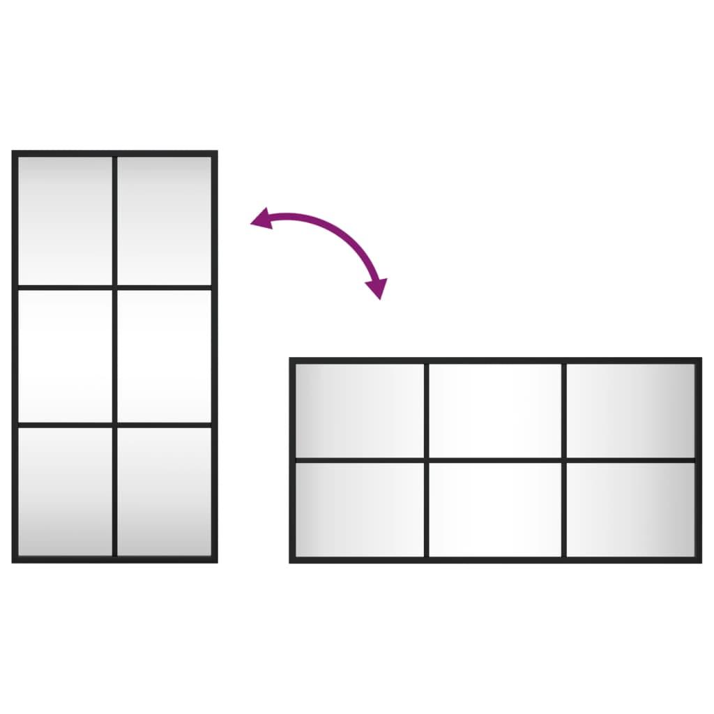 Lustro 30x60 cm do sypialni łazienki ścienne prostokątne żelazo czarne nr. 7