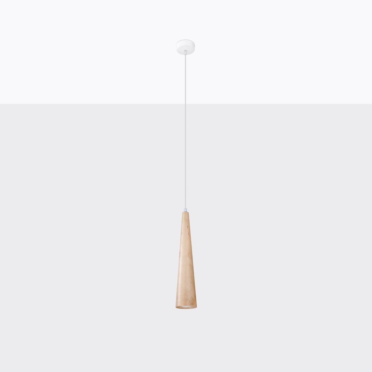 Lampa wisząca SULA 1 naturalne drewno 120x8x8cm nowoczesna G10 do salonu nr. 2