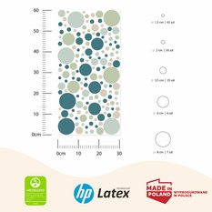 Naklejki Na Ścianę Dla Dzieci GROCHY Morskie Kropeczki Dekoracja Nowoczesna Łatwa w czyszczeniu 60x30  - Miniaturka zdjęcia nr 8