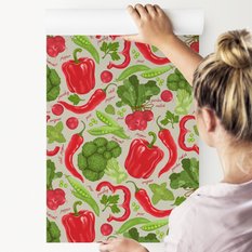 Tapeta warzywa papryka chili przyprawy do kuchni - Miniaturka zdjęcia nr 4
