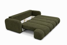 Kanapa z funkcją spania Mediolan 250x112x90 cm rozkładana trzyosobowa tkanina LOOP zieleń - Miniaturka zdjęcia nr 4