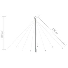 Choinka z lampek, wewn./zewn., 576 niebieskich diod LED, 3,6 m - Miniaturka zdjęcia nr 8