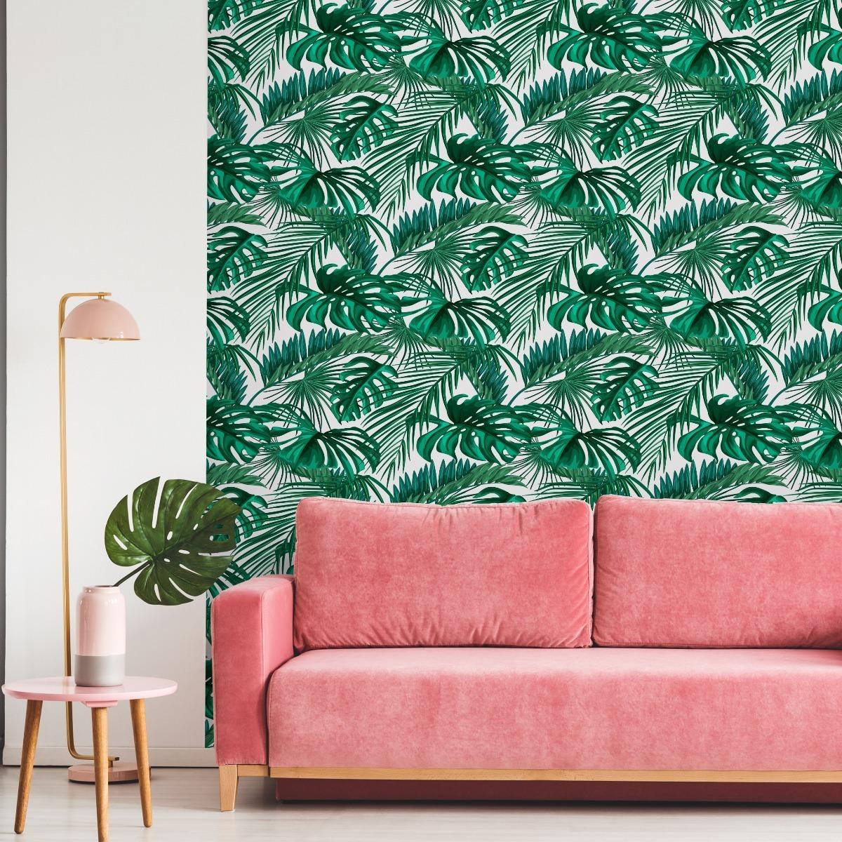 Tapeta, Liście Monstera, Efekt 3D, Dekoracja Nowoczesna, Do Sypialni nr. 4