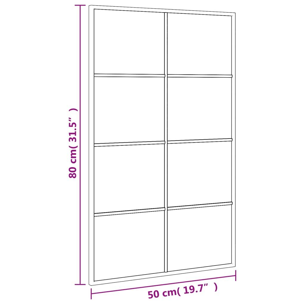 Lustro 50x80 cm do sypialni łazienki ścienne prostokątne żelazo czarne nr. 8