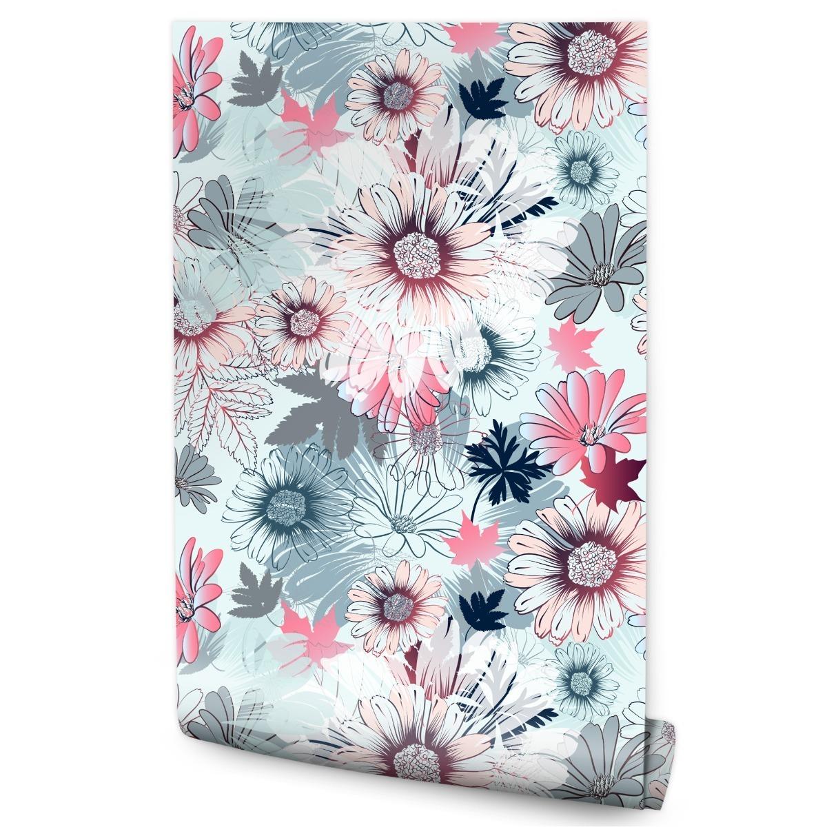 Tapeta Kolorowe Wiosenne KWIATY Natura Do Salonu 53x1000 