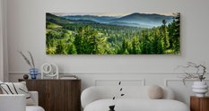 Obraz Panoramiczny Do Salonu LAS Góry Krajobraz Efekt 3D Natura 145x45cm - Miniaturka zdjęcia nr 9