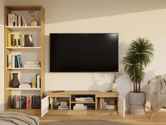 Szafka RTV Malwa 36x120x40 cm do salonu dąb artisan biel  - Miniaturka zdjęcia nr 15