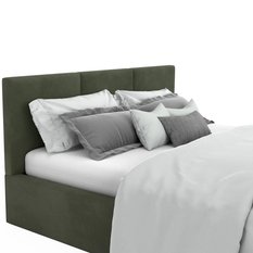 Łóżko tapicerowane do sypialni basic 120x200x88 cm podwójne khaki - Miniaturka zdjęcia nr 8