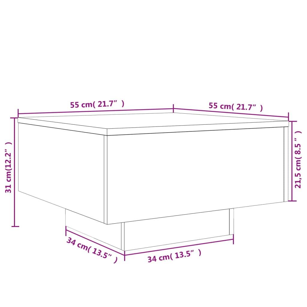 Stolik kawowy 55x55x31 cm czarny elegancki do salonu nr. 10