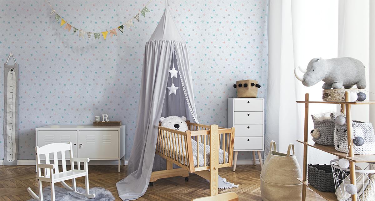 Tapeta Do Pokoju Dziecięcego PASTELOWE Gwiazdki 53x1000  nr. 3