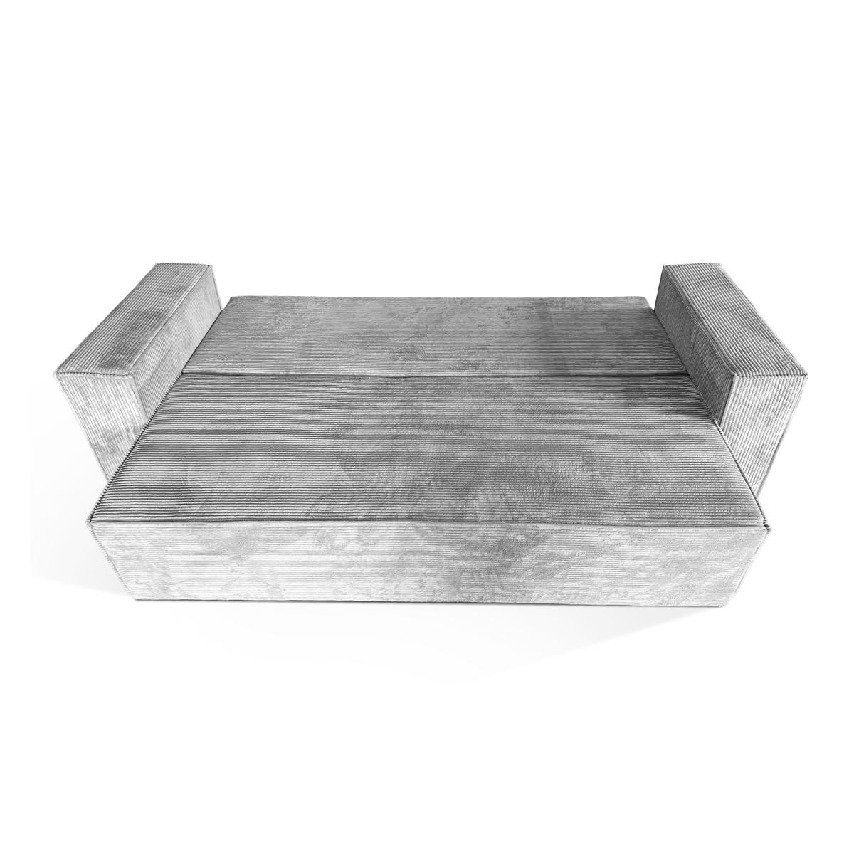Kanapa Verona 248x96x93 cm z funkcją spania i pojemnikiem sztruks szary do salonu nr. 3
