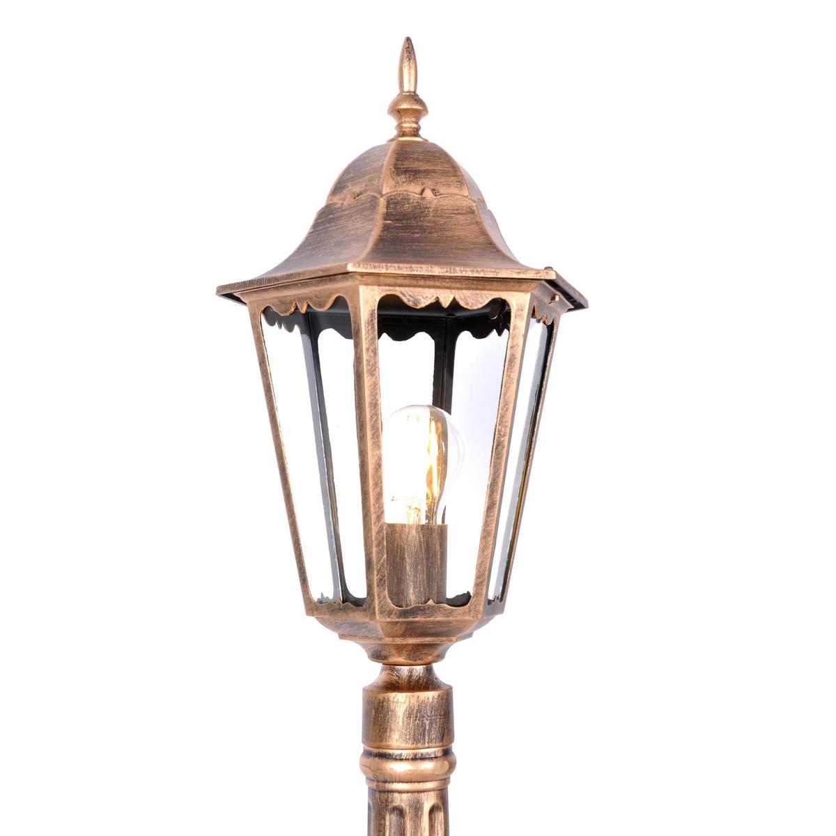 Lampa ogrodowa stojąca K-6006A / LOZANA 24x114x24 cm do ogrodu czarny/złoty nr. 2