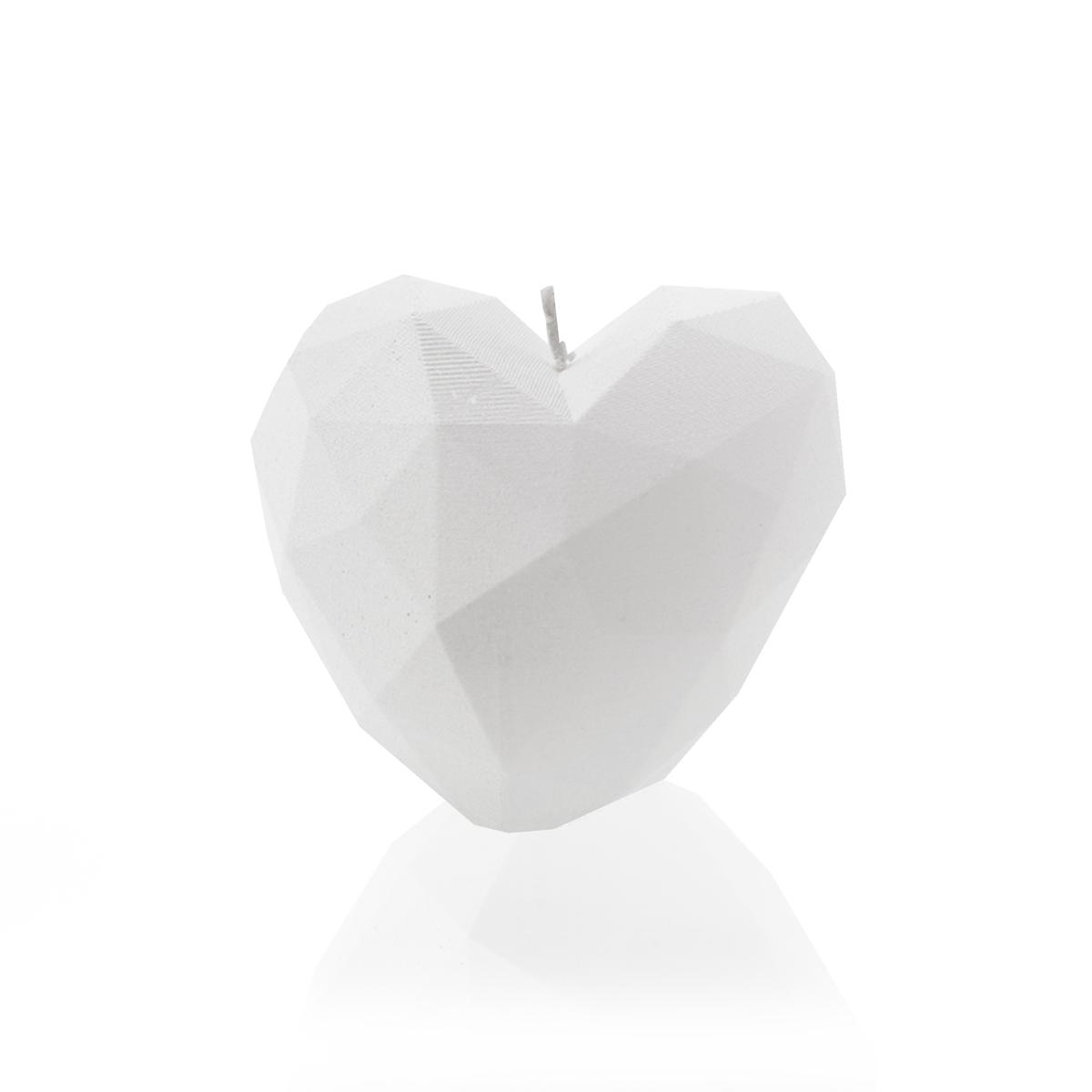 Świeca Heart Low-Poly White