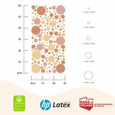 Naklejki Na Ścianę Dla Dziewczynki Drobne Kropeczki Groszki Dekoracja Nowoczesna 3D - Miniaturka zdjęcia nr 8