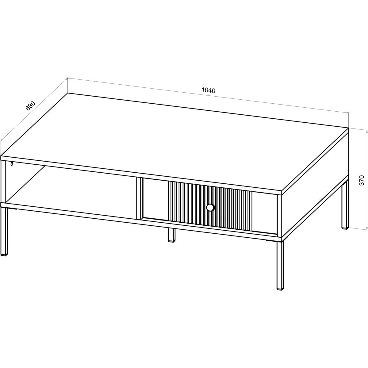 Stolik kawowy Iseo 104 cm prostokątny do salonu czarny nr. 5