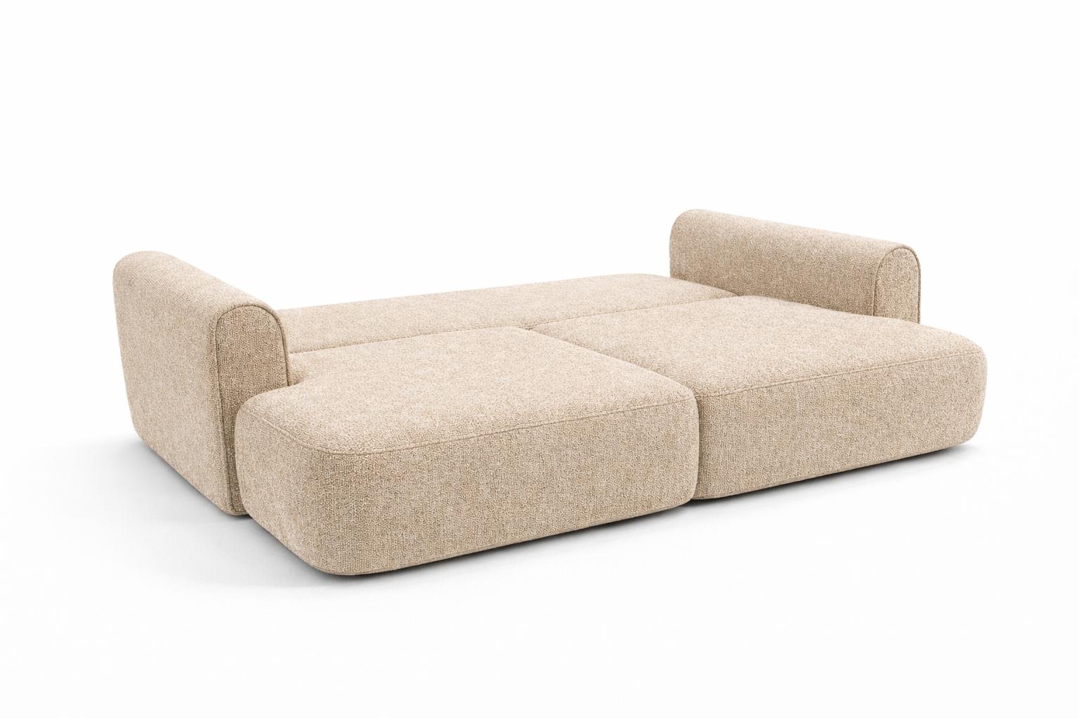 Kanapa z funkcją spania ITALY 250x100x82 cm FLOW 03 trzyosobowa sofa rozkładana beżowa nr. 5