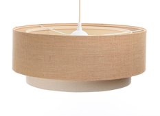 Lampa wisząca DUO BOHO beżowa abażur jutowy do salonu sypialni biura  - Miniaturka zdjęcia nr 4