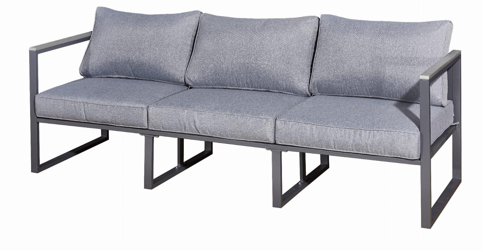 Duża sofa MOSTRARE 204x67 cm wygodna szara elegancka do ogrodu  nr. 2