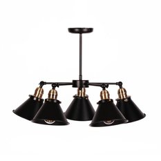 Lampa sufitowa K-8038B-5 MORENO 60x45x60 cm do salonu lub jadalni czarny - Miniaturka zdjęcia nr 4