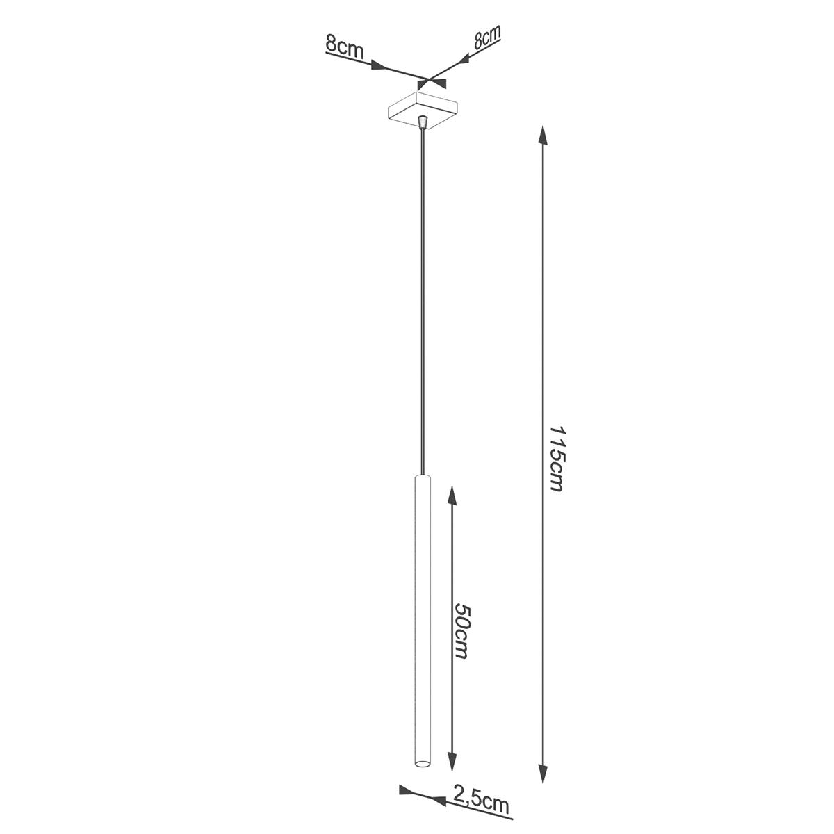 Lampa wisząca PASTELO 1 złota 115x3.5x3.5cm nowoczesna G9 do salonu nr. 5