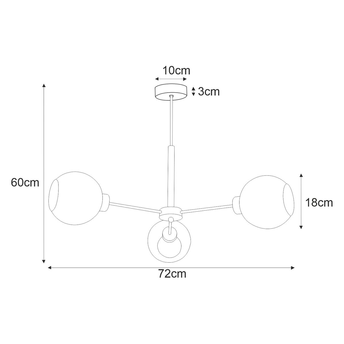 Lampa sufitowa K-4856 LAMBERT 72x60x60 cm do salonu lub pokoju czarny/przezroczysty nr. 4